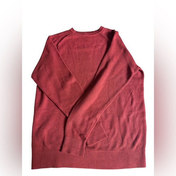 Eddie Bauer Signature Crewneck Sweater Men’s L Rustic Orange 100% Supima Cotton - Picture 3 of 5